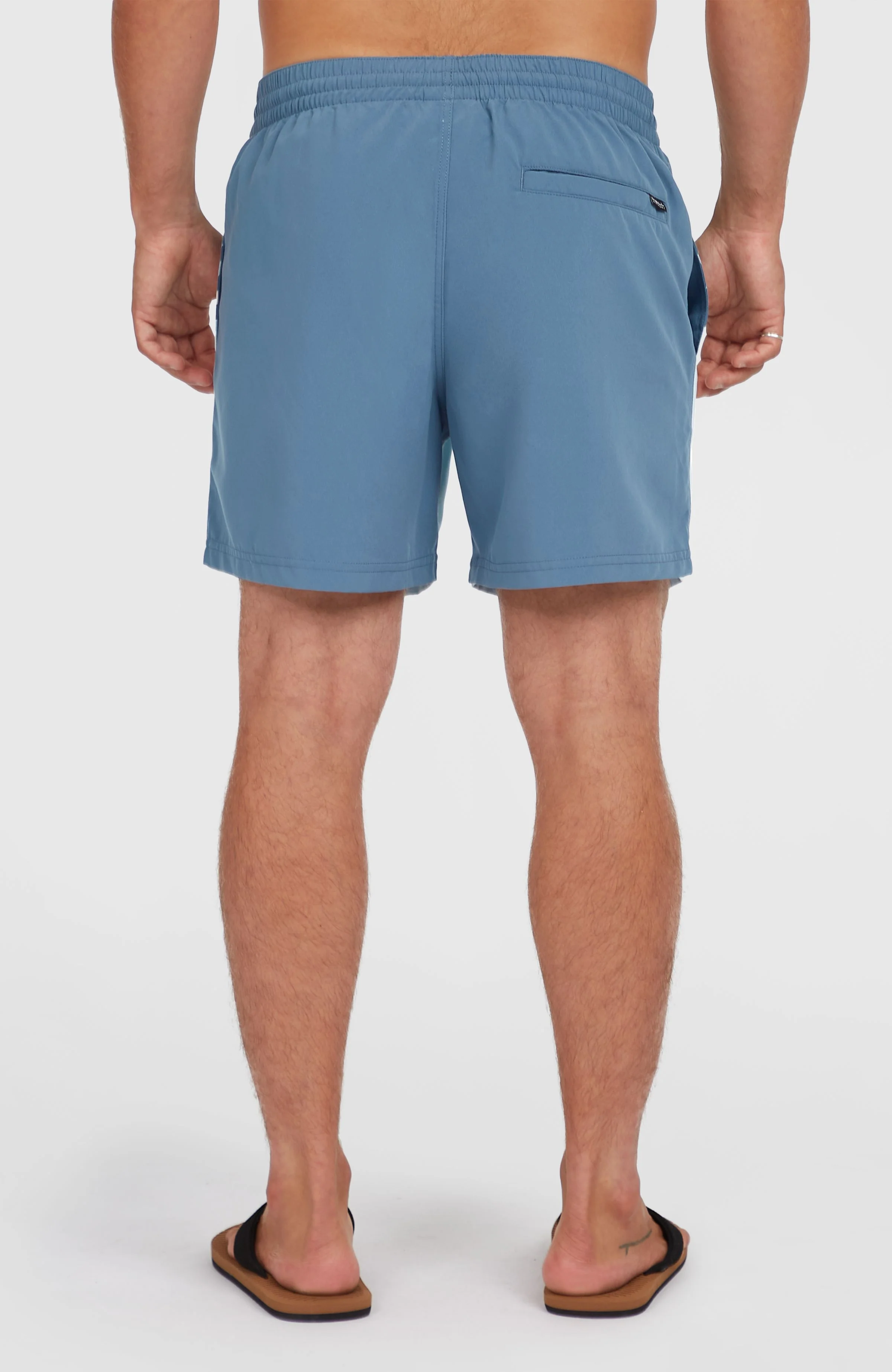 Cali Block 15'' Swim Shorts | Blue Dipped Leaves - Image 3
