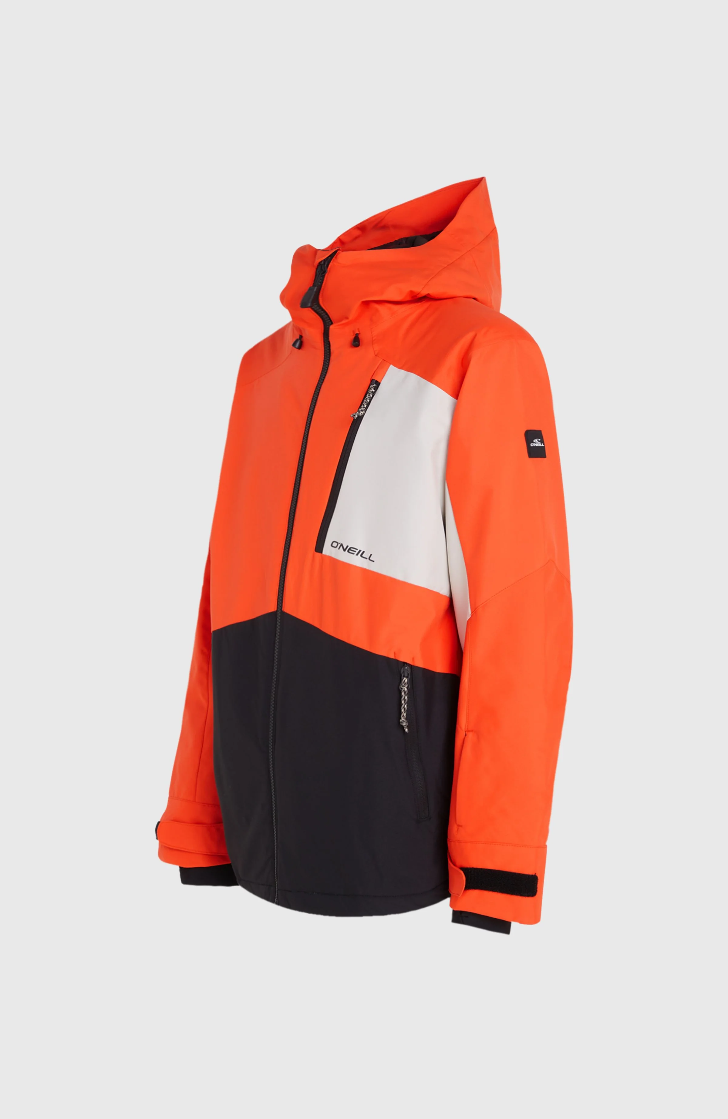 Hammer Block Snow Jacket | Paprika Flame Colour Block - Image 12