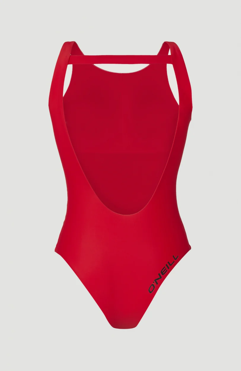 Logo High Neck Swimsuit | Paprika - Image 4